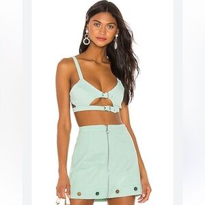 For Love & Lemons Powder Puff Top and Skirt